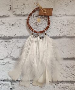 Filtro dos Sonhos Branco com Calcita Amarela