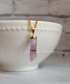 Pingente Dourado Ametista Figa