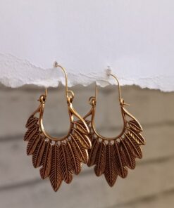 Brinco Dourado Penas