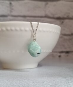 Pingente Prateado Amazonita Polida