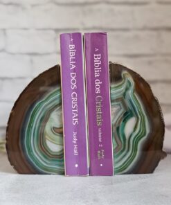 Geodo de Ágata Verde Aparador de Livro 2,290 kg