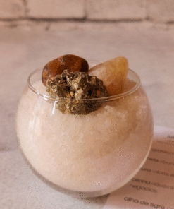 Kit Taça de Sal Grosso e Cristais Para Prosperidade