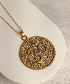 Pingente Indiano Dourado OM