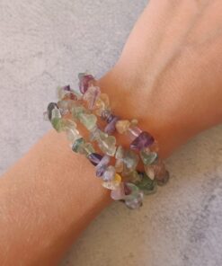 Pulseira de Fluorita Arco-Íris
