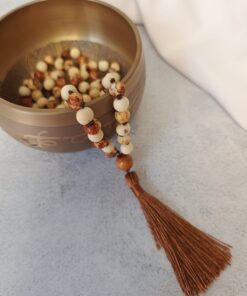 Japamala de Açaí 108 Contas Branco