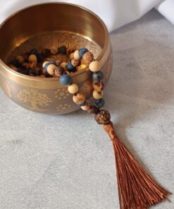 Japamala de Açaí 108 Contas Azul Escuro