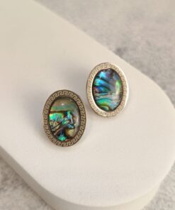 Brinco Inox Prateado Abalone