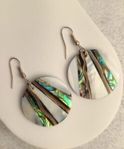 Brinco Prateado Abalone e Madrepérola