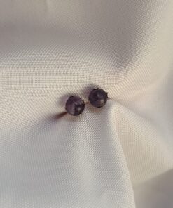 Brinco Mini Prateado Ametista