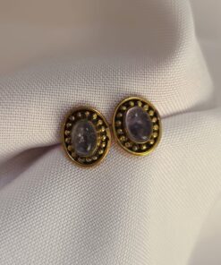 Brinco Indiano Dourado Ametista