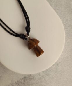 Colar Cogumelo de Olho de Tigre