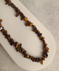 Choker de Cascalhos de Olho de Tigre