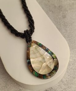 Colar Miçangas Abalone e Madrepérola
