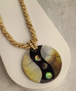 Colar Miçangas Abalone e Madrepérola