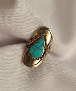 Anel Ajustável Prateado Alpaca Howlita