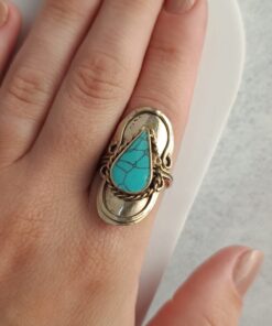 Anel Ajustável Prateado Alpaca Howlita