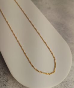 Corrente Dourada Folheada a Ouro Singapura