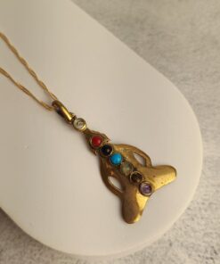 Pingente Indiano Dourado Sete Chakras