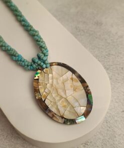 Colar Miçangas Abalone e Madrepérola