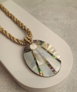 Colar Miçangas Abalone e Madrepérola