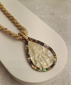 Colar Miçangas Abalone e Madrepérola
