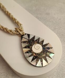 Colar Miçangas Abalone e Madrepérola