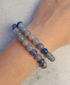 Pulseira Esferas de Quartzo Azul