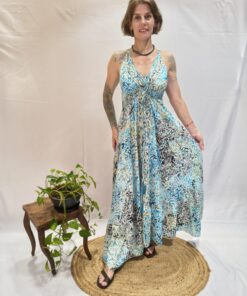 Vestido Indiano Longo Boho Alcinha Elástico Nas Costas