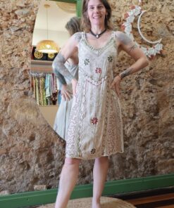 Vestido Indiano Estonado Curto