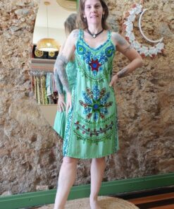 Vestido Indiano Estonado Curto