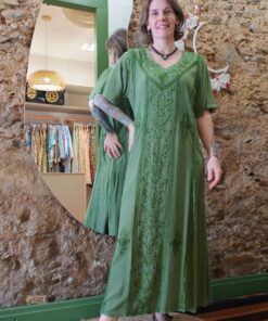 Vestido Indiano Estonado Longo