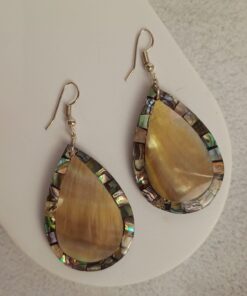 Brinco Prateado Abalone e Madrepérola