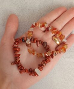 Kit Pulseiras Jaspe Vermelho + Cornalina