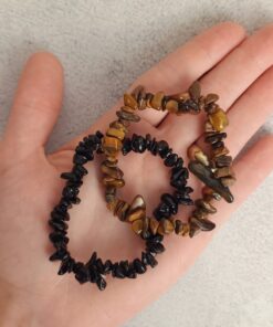Kit Pulseiras Olho de Tigre + Obsidiana