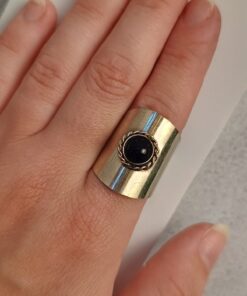 Anel Ajustável Prateado Alpaca