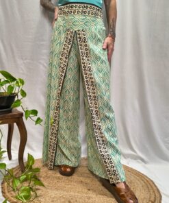 Calça Indiana Algodão Com Fenda