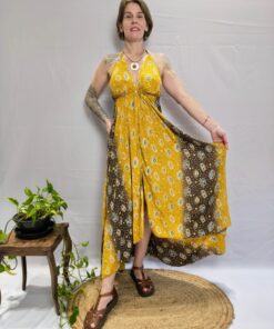 Vestido Indiano Longo Alcinha Costas Abertas