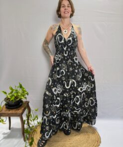 Vestido Indiano Longo Alcinha Amarração Nas Costas