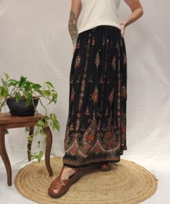 Saia Indiana Longa Viscose Lantejoula