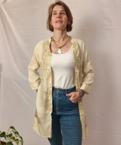 Camisa Indiana Viscose Com Bolsos