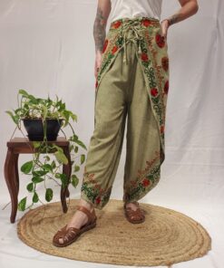 Calça Indiana Estonada Com Fenda M