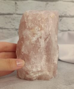 Base Serrada De Quartzo Rosa 13 cm