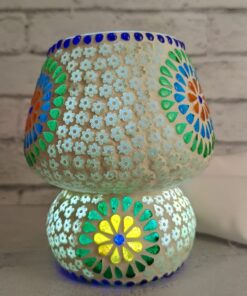 Luminária Indiana Em Mosaico 17 cm