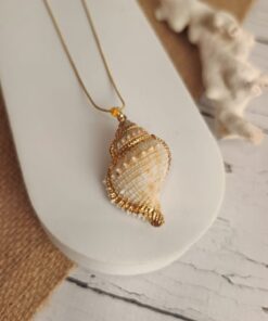 Pingente Dourado Concha