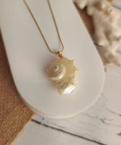 Pingente Dourado Concha