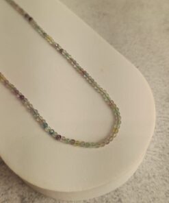 Choker Multifacetada Fluorita Arco-Íris
