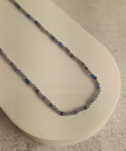 Choker Multifacetada Quartzo Azul