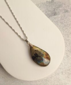 Pingente Prateado Labradorita