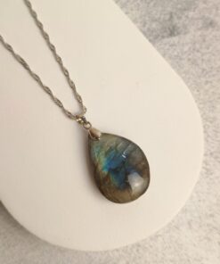 Pingente Prateado Labradorita