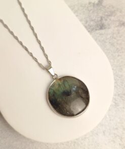 Pingente Prateado Labradorita